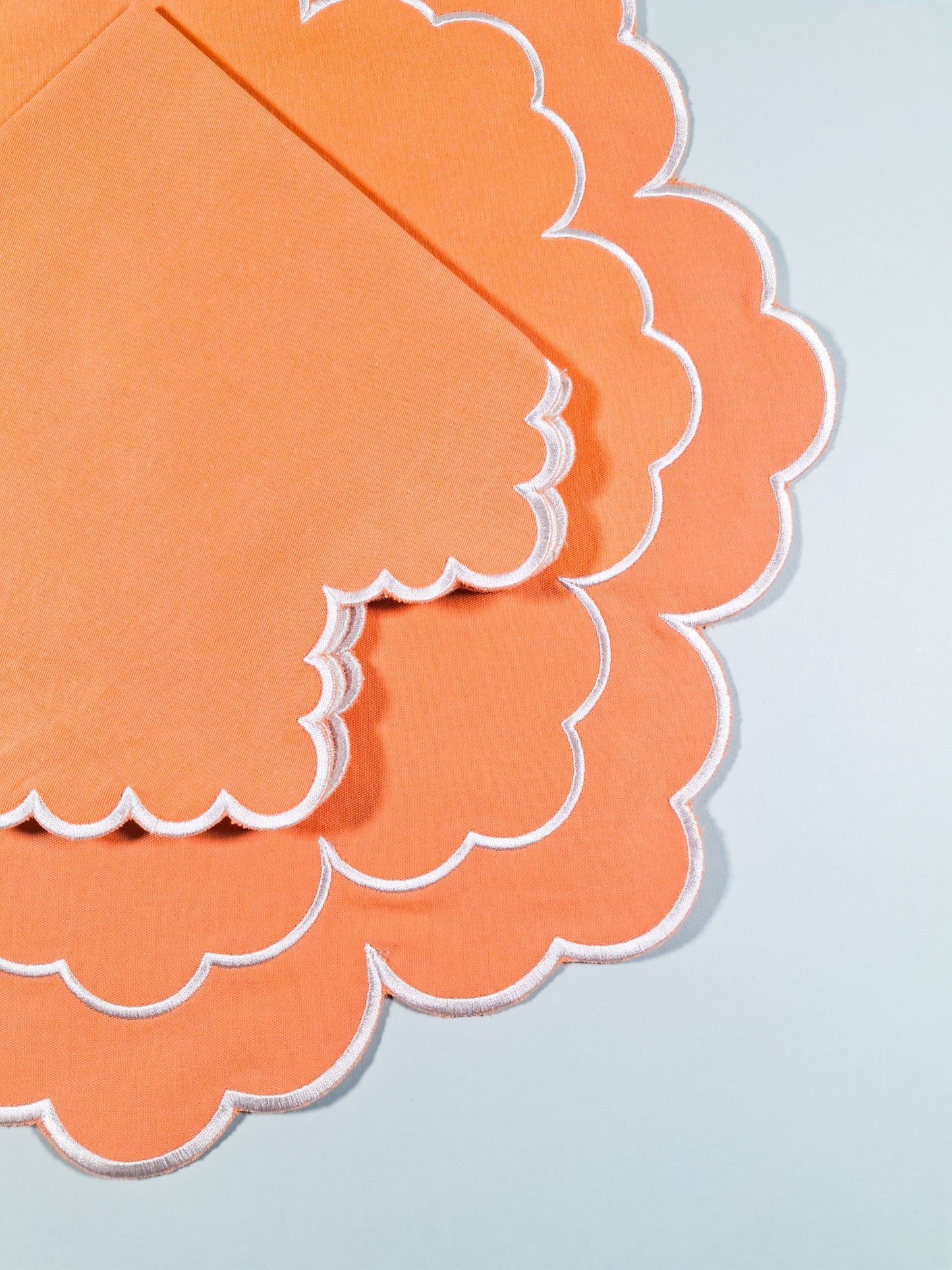 Juego de Individuales con Servilleta l Redondos Naranja