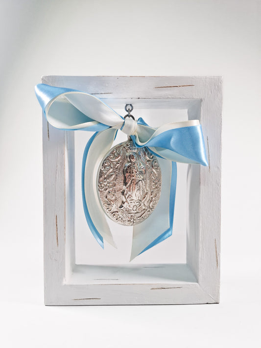 Medallón con marco l Azul