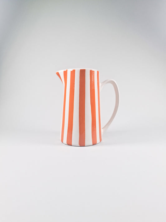 Jarra de cerámica Striped l Color Naranja