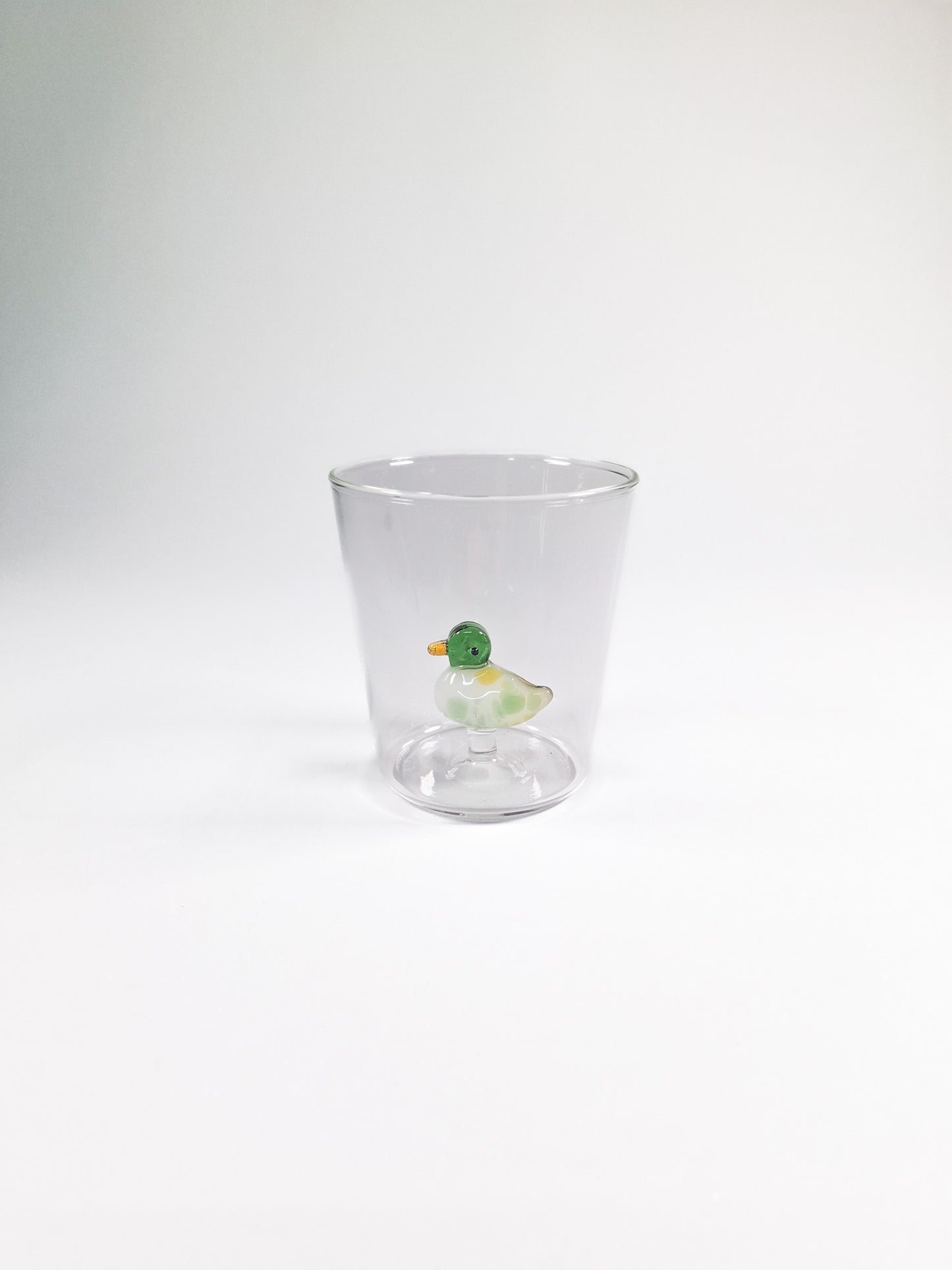 Set de 4 vasos de cristal con detalle de Pato