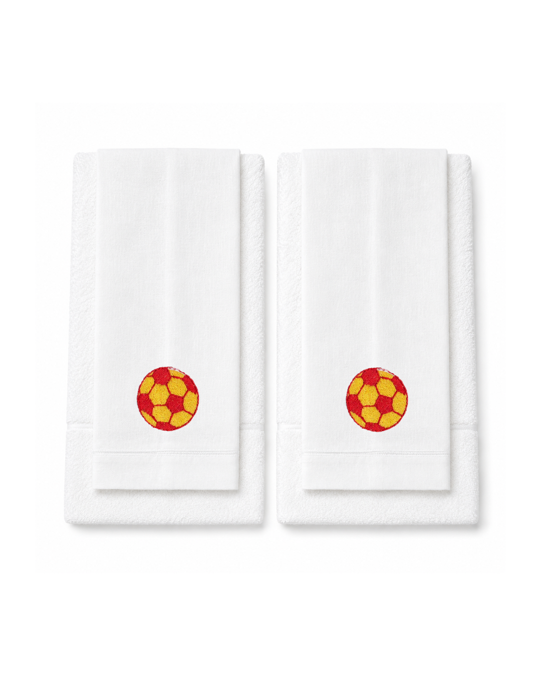 Bordado de Pelota de Fútbol Amarillo/ Rojo