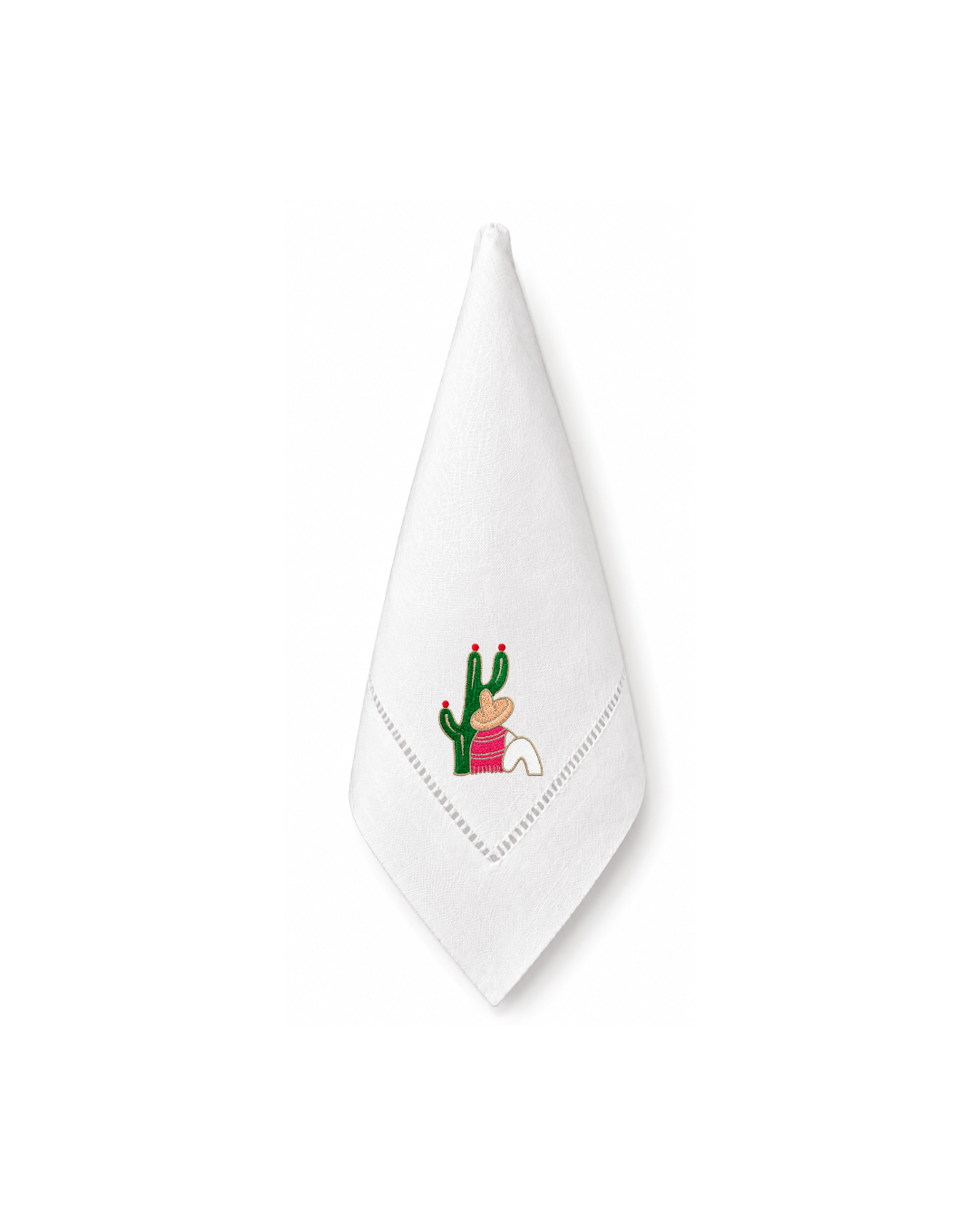 Bordado de Campesino con nopal l Rosa mexicano