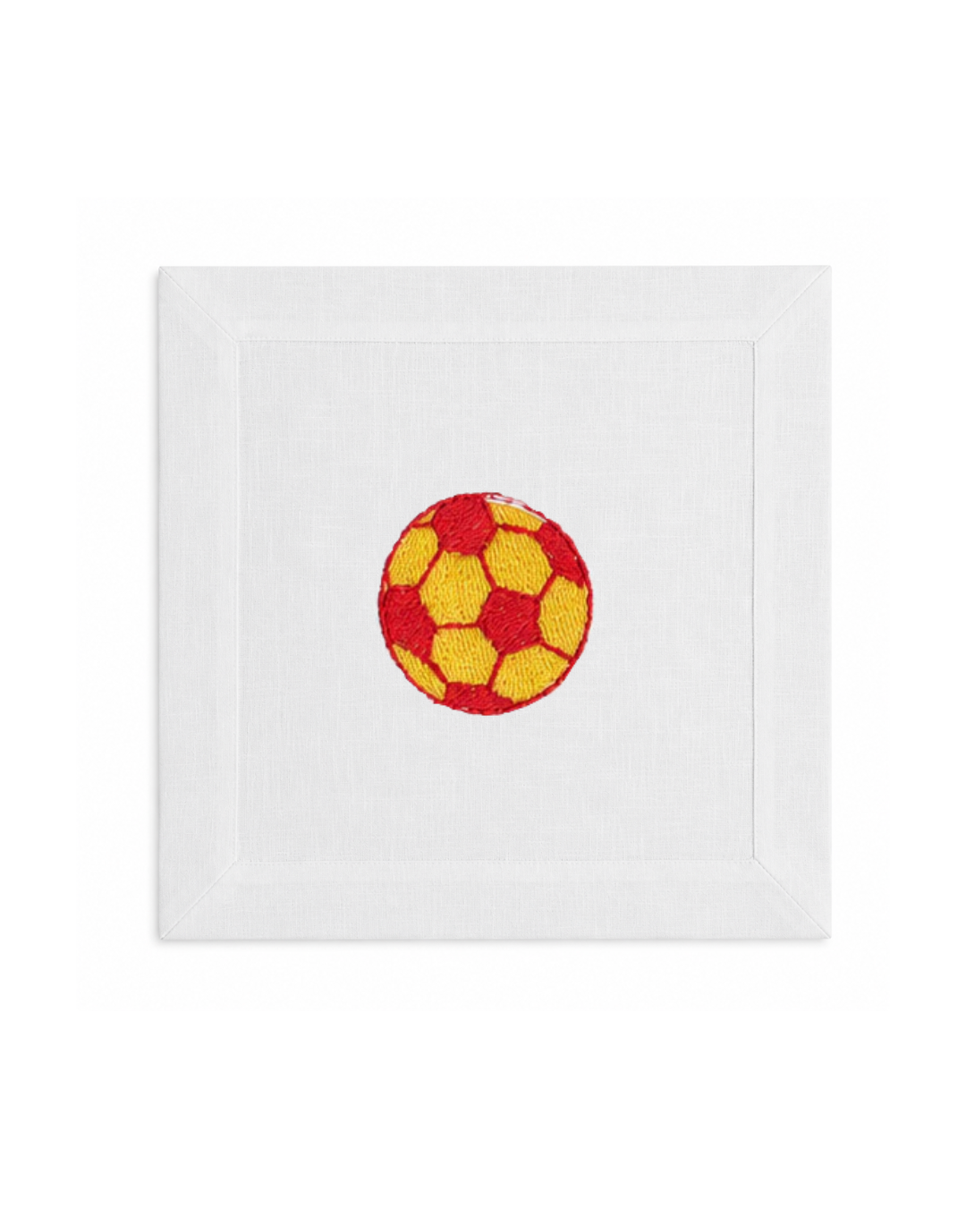 Bordado de Pelota de Fútbol Amarillo/ Rojo