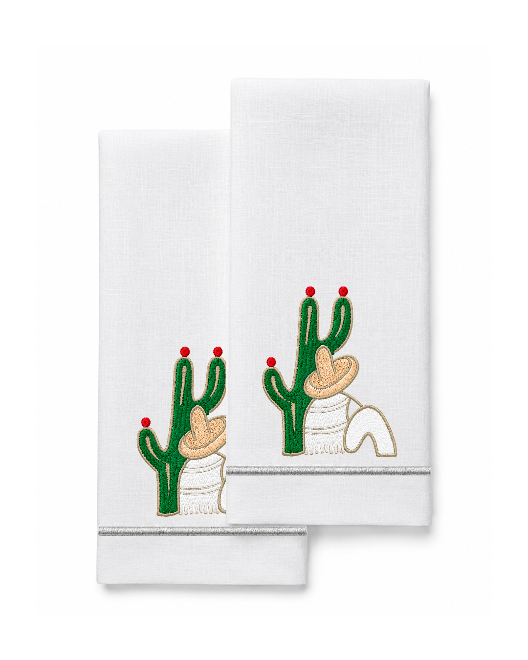Bordado de Campesino con nopal l Blanco