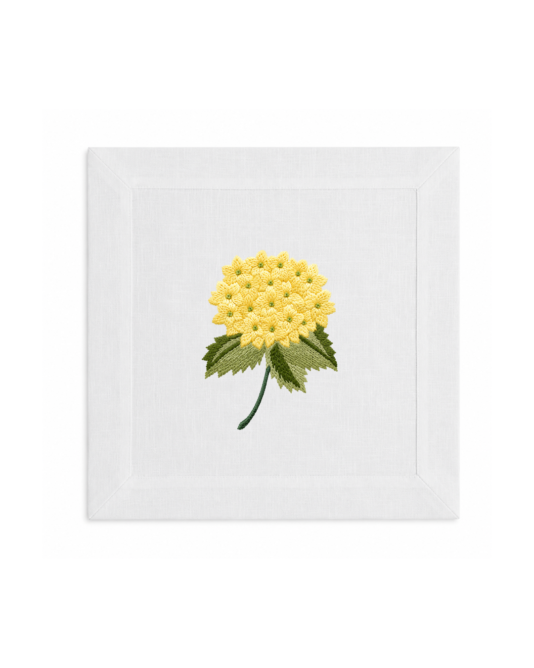 Bordado de Hortensia Amarilla