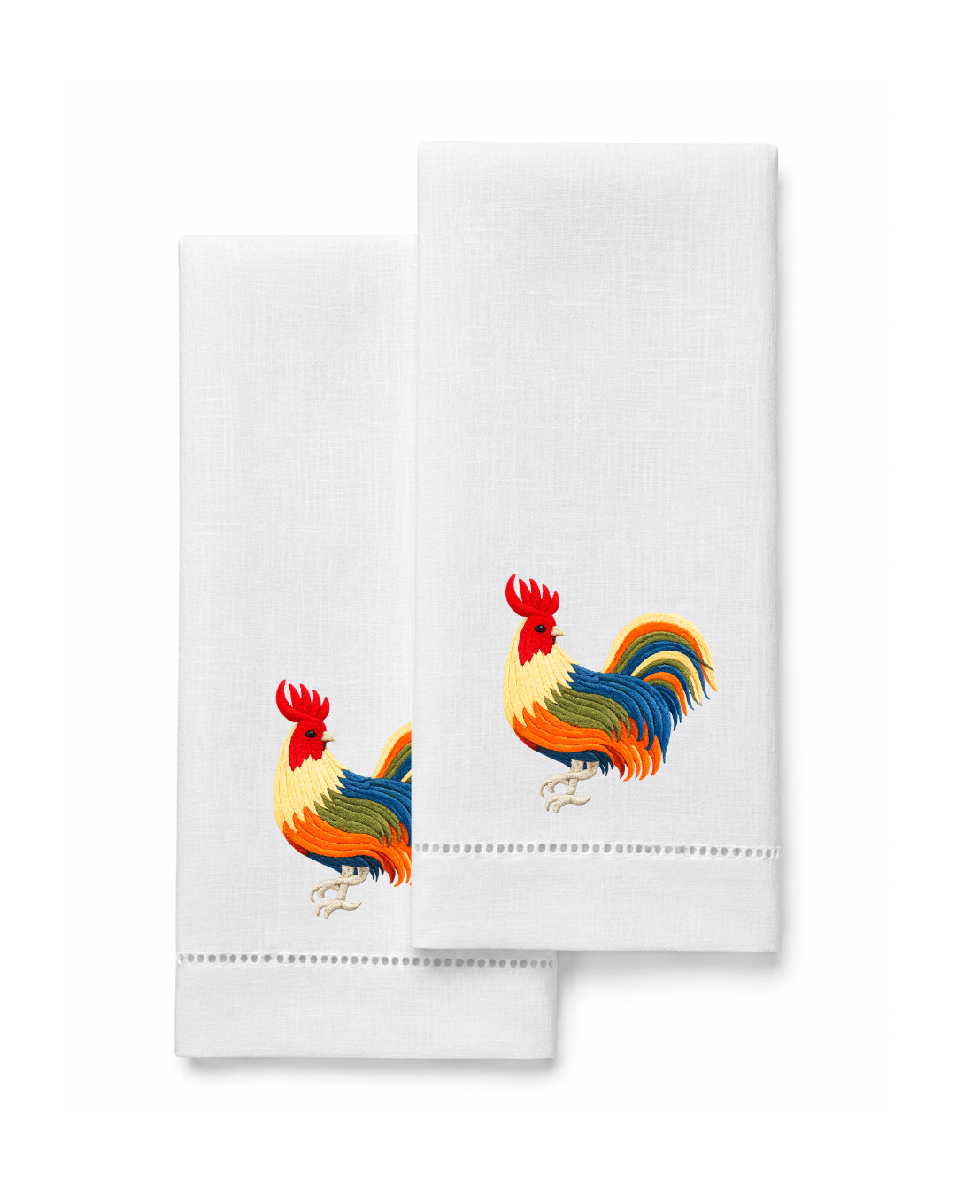 Bordado de Gallo l Amarilo y Azul