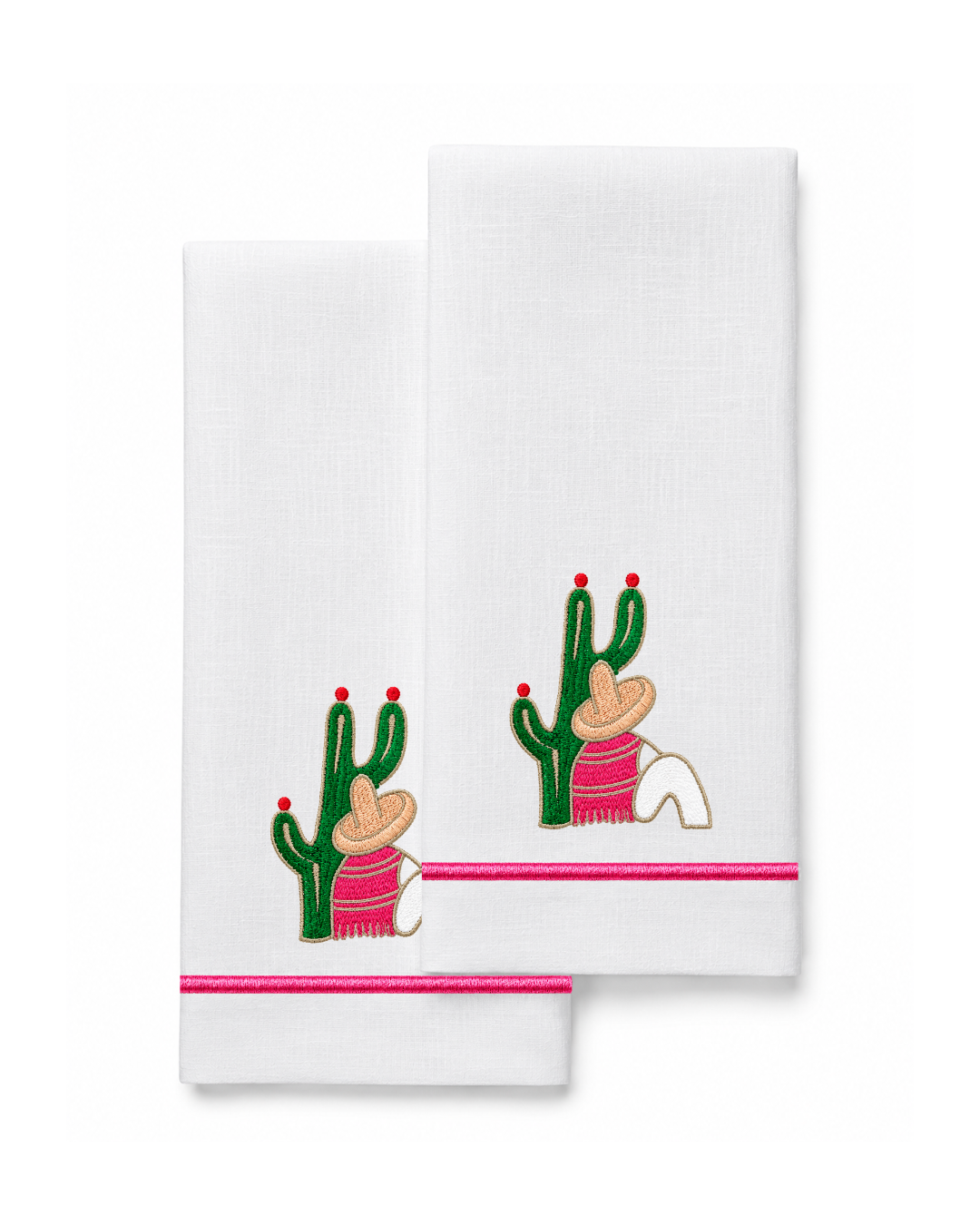 Bordado de Campesino con nopal l Rosa mexicano