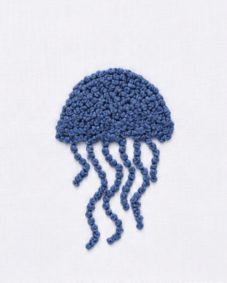 Par de toallas de lino l Medusa azul
