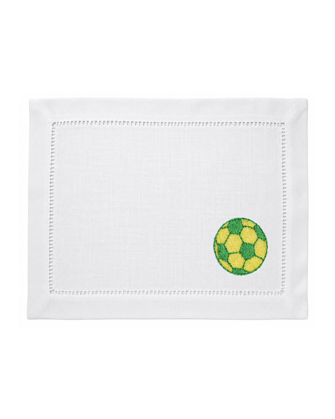 Bordado de Pelota de Fútbol Amarillo/Verde
