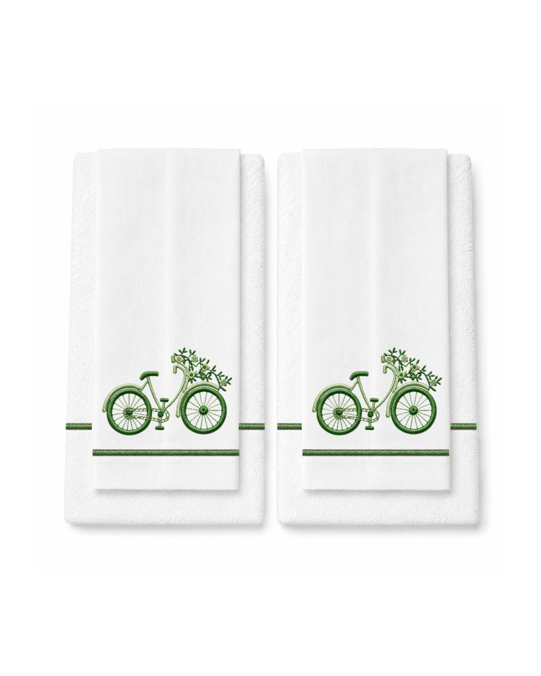 Bicycle Embroidery l Green