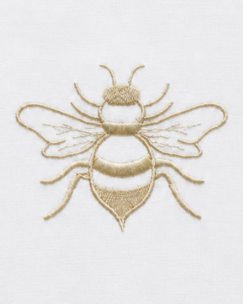 Par de toallas de lino l Abeja beige