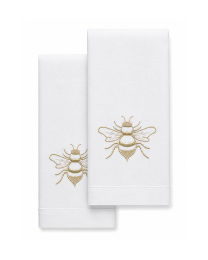 Par de toallas de lino l Abeja beige
