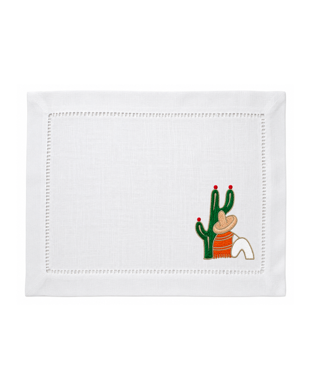 Bordado de Campesino con nopal l Naranja