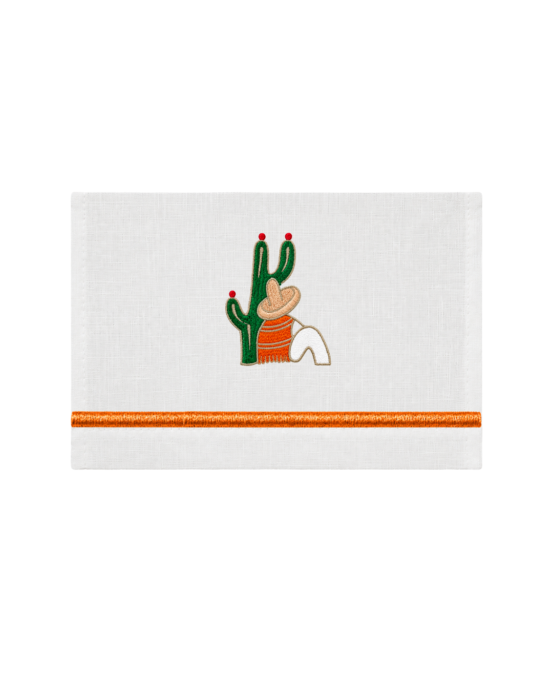 Bordado de Campesino con nopal l Naranja
