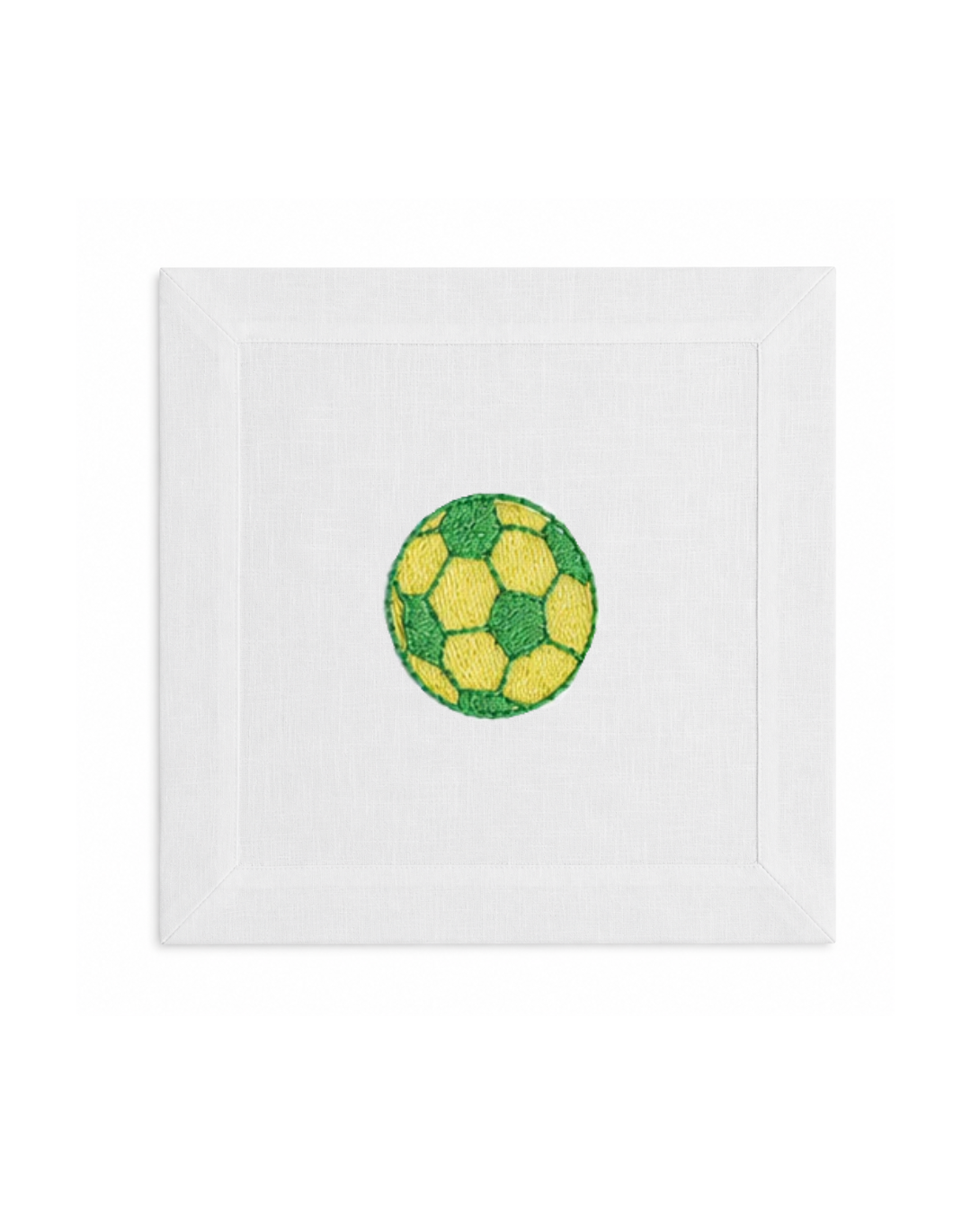 Bordado de Pelota de Fútbol Amarillo/Verde