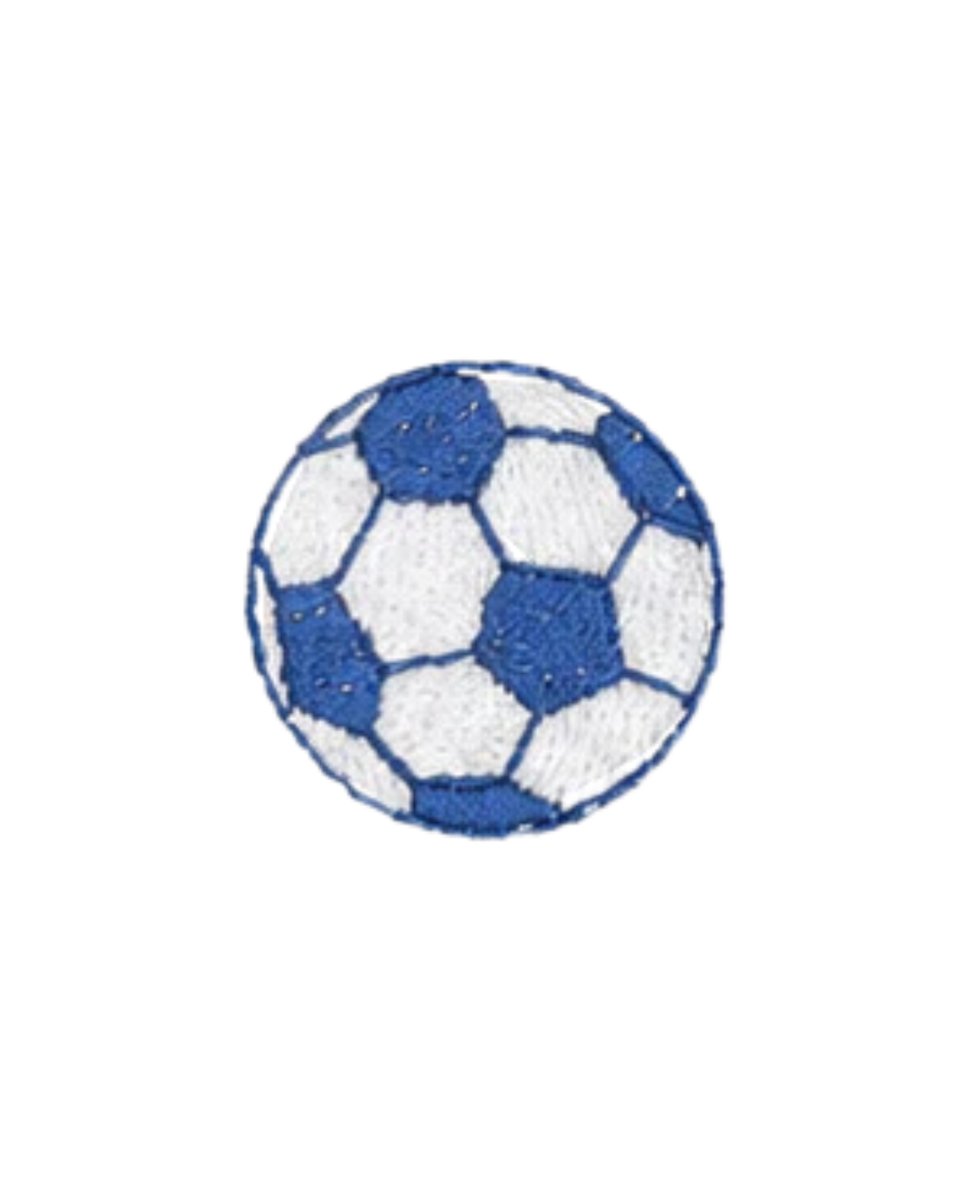 Bordado de Pelota de Fútbol Azul