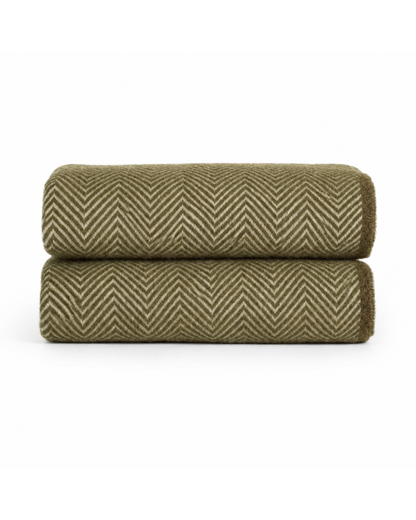 Throw de lana verde