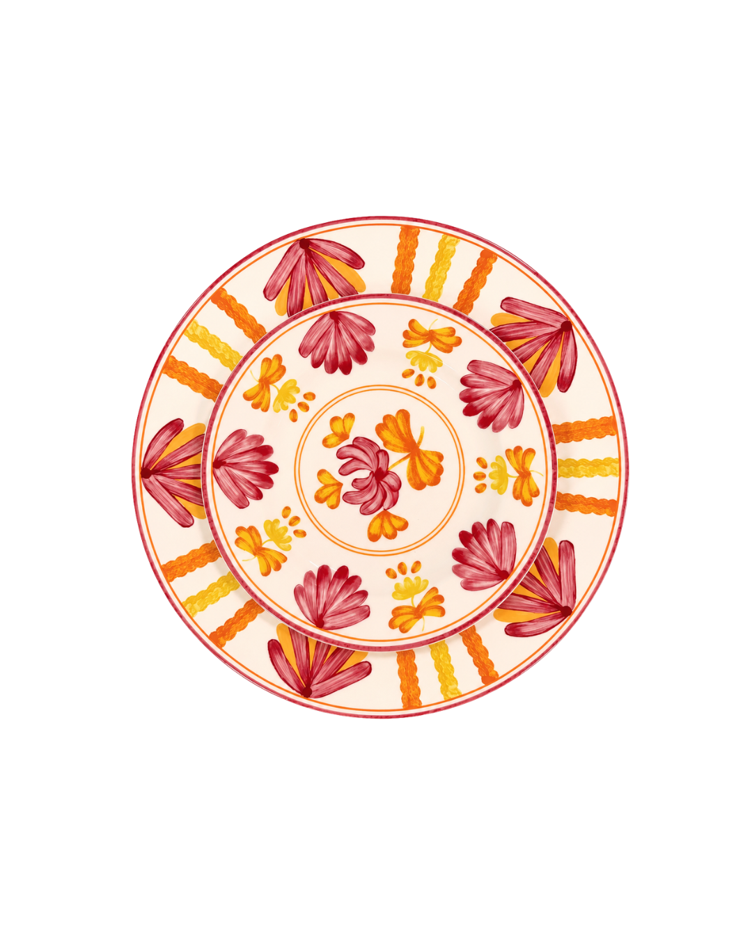 Juego de 4 Platos Floral I Trinche