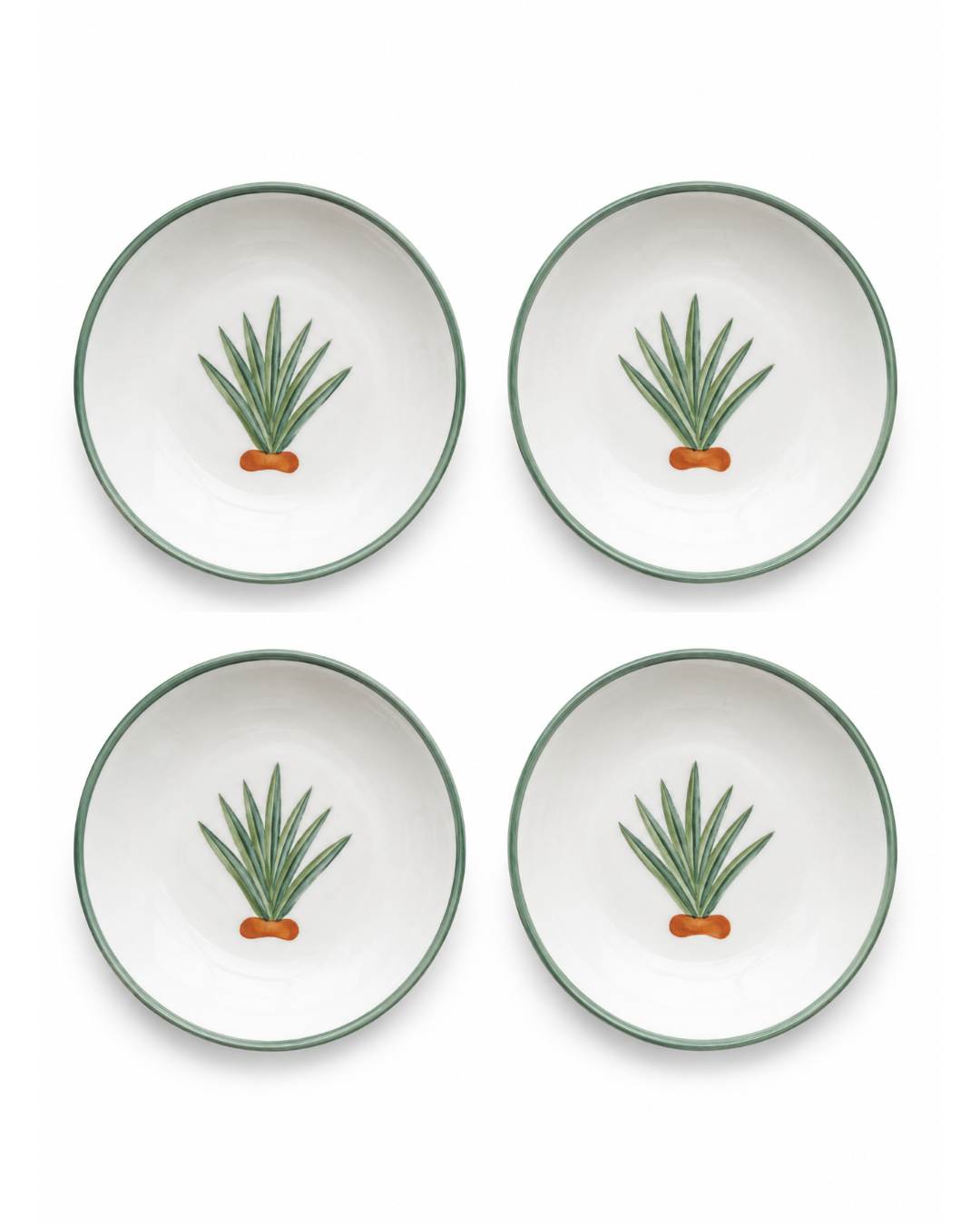 Plato de cerámica, pintado a mano l Agave