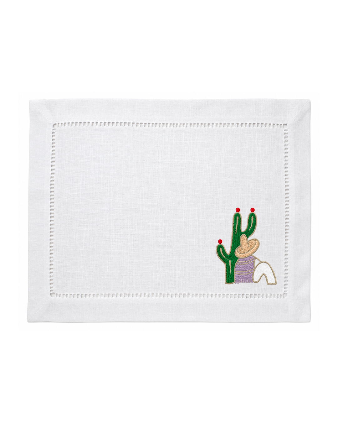 Bordado de Campesino con nopal l Lila
