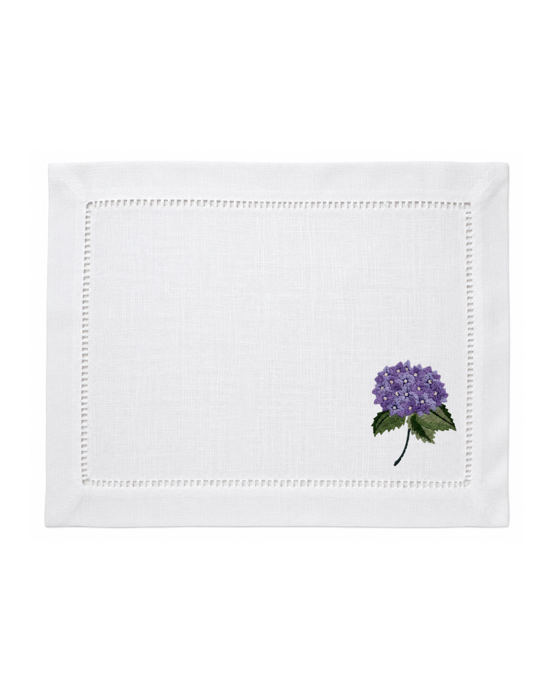Bordado de Hortensia Morada