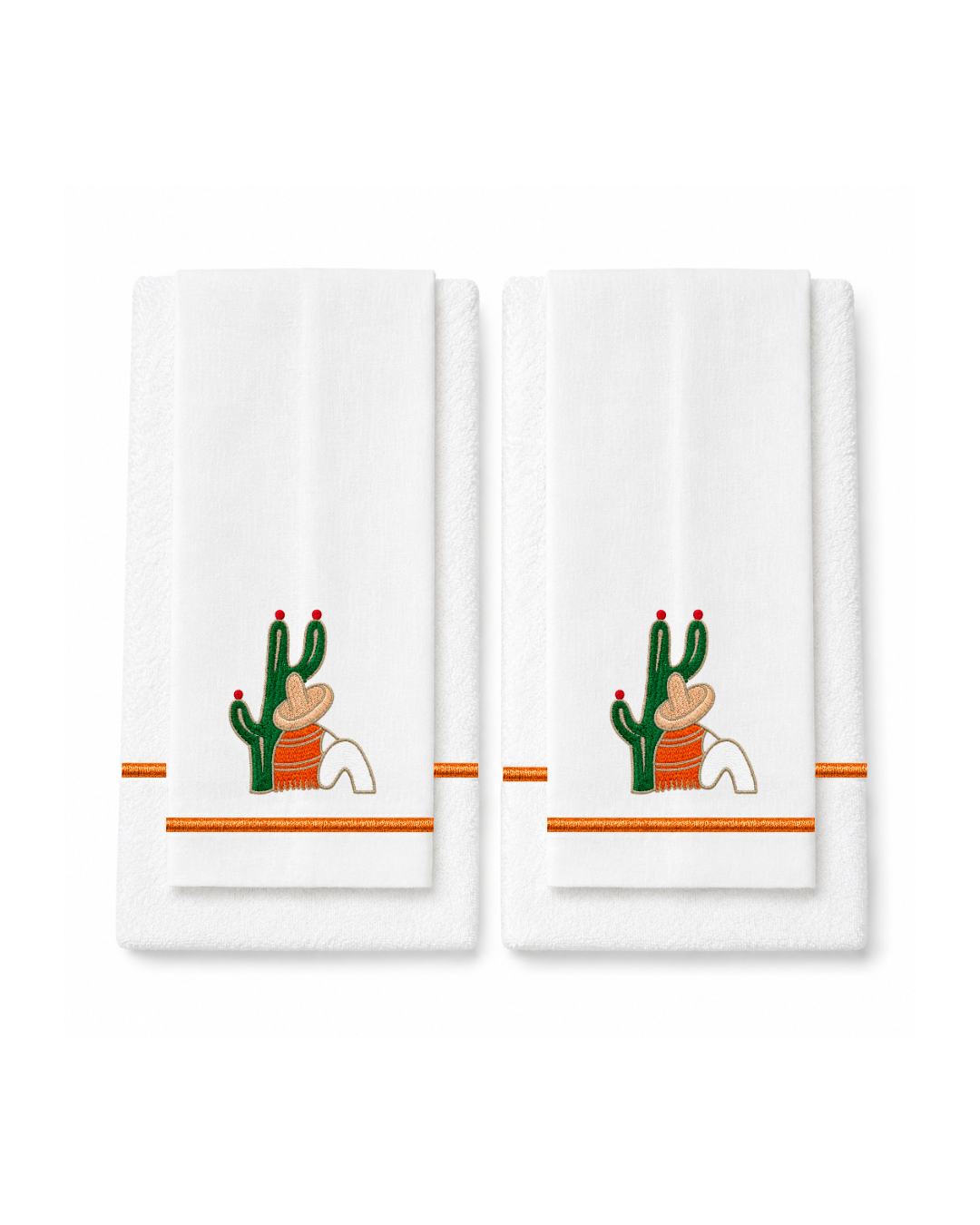 Bordado de Campesino con nopal l Naranja