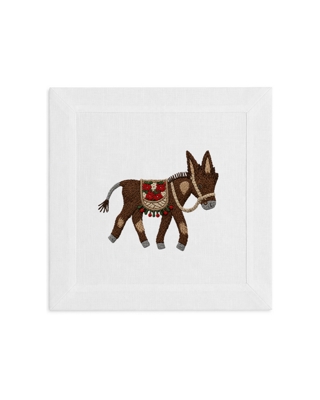 Bordado de Burro con canasto l Café