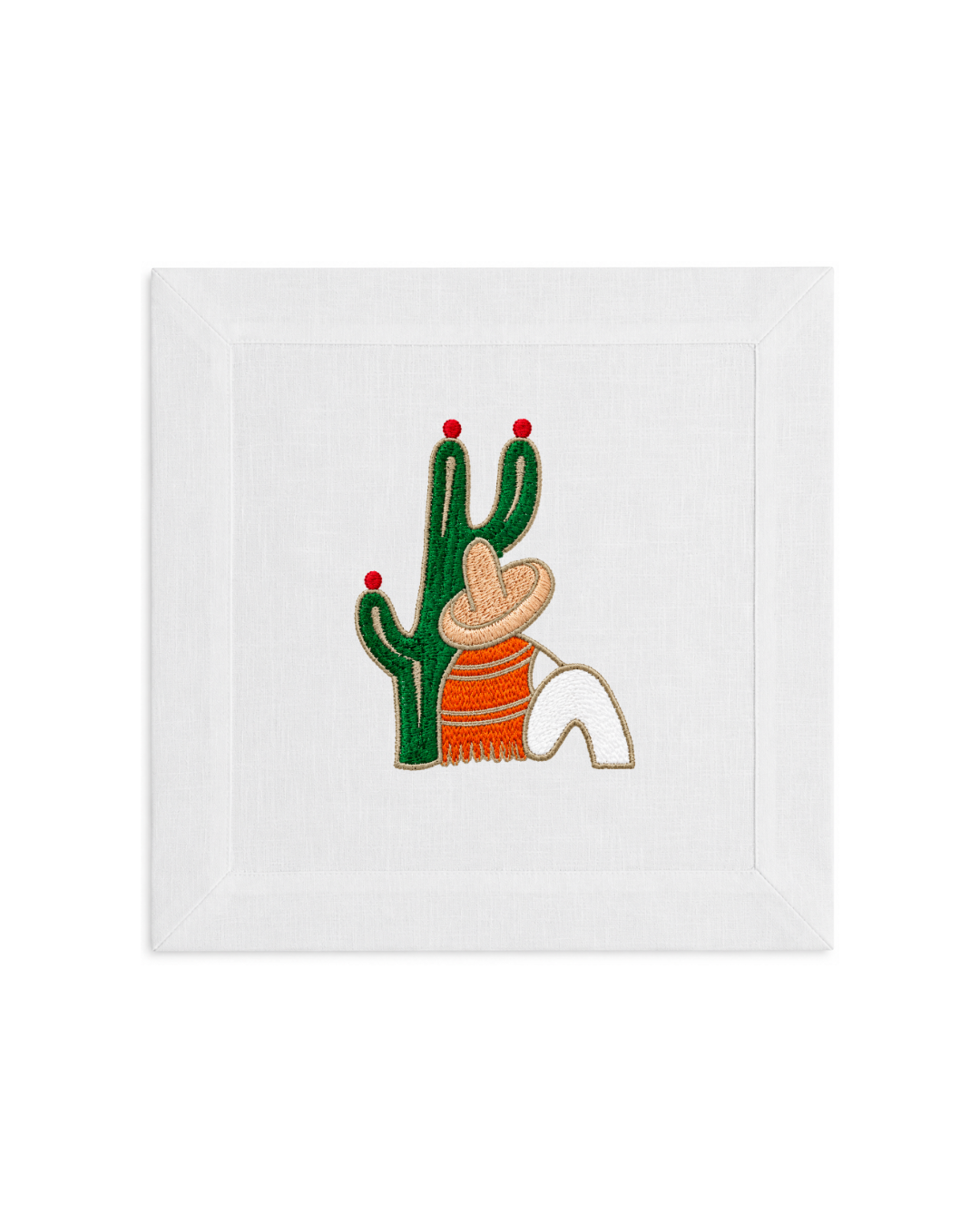 Bordado de Campesino con nopal l Naranja
