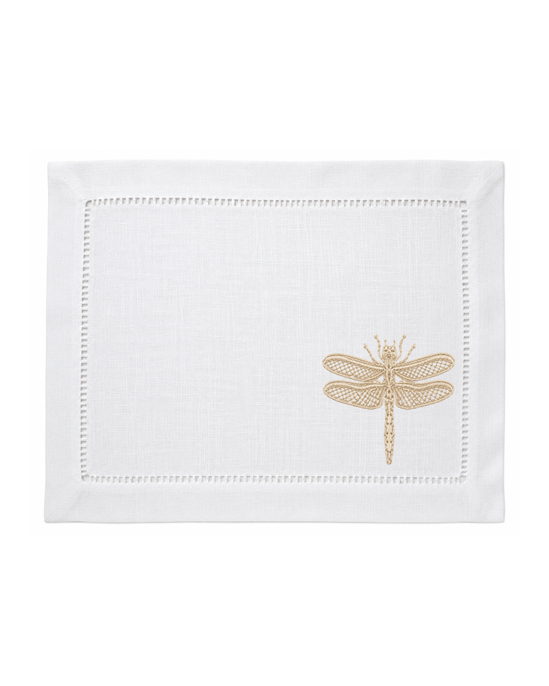 Bordado de Libélulas Beige