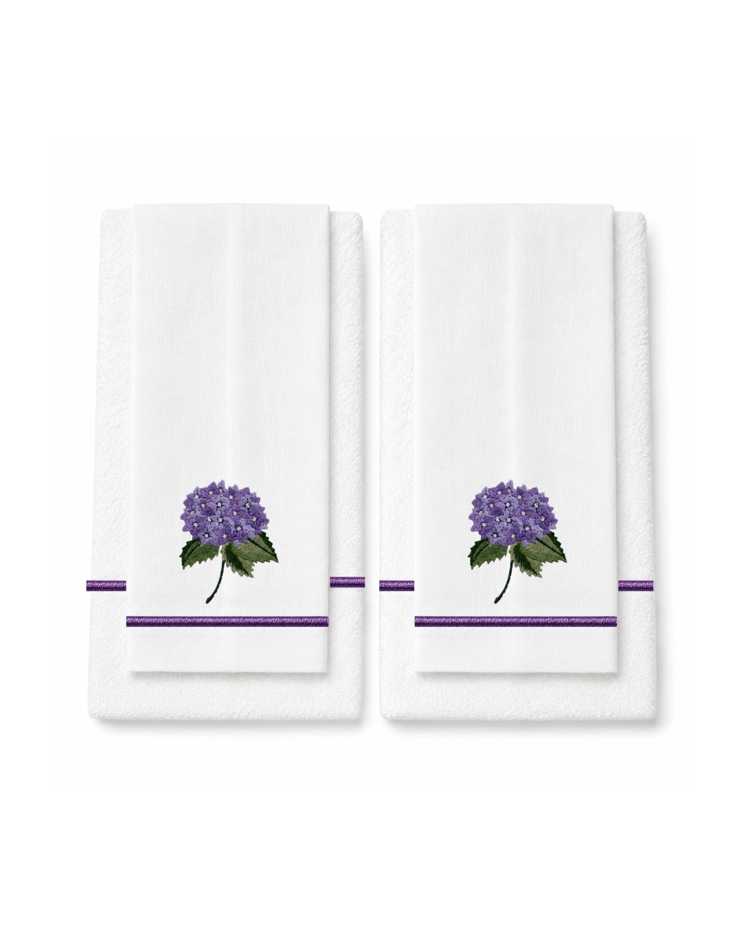 Bordado de Hortensia Morada