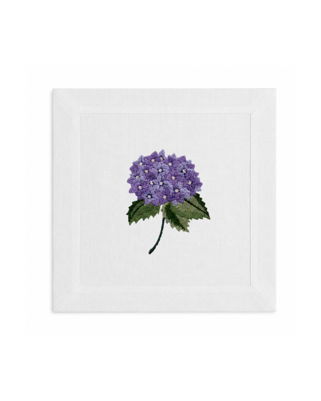 Bordado de Hortensia Morada