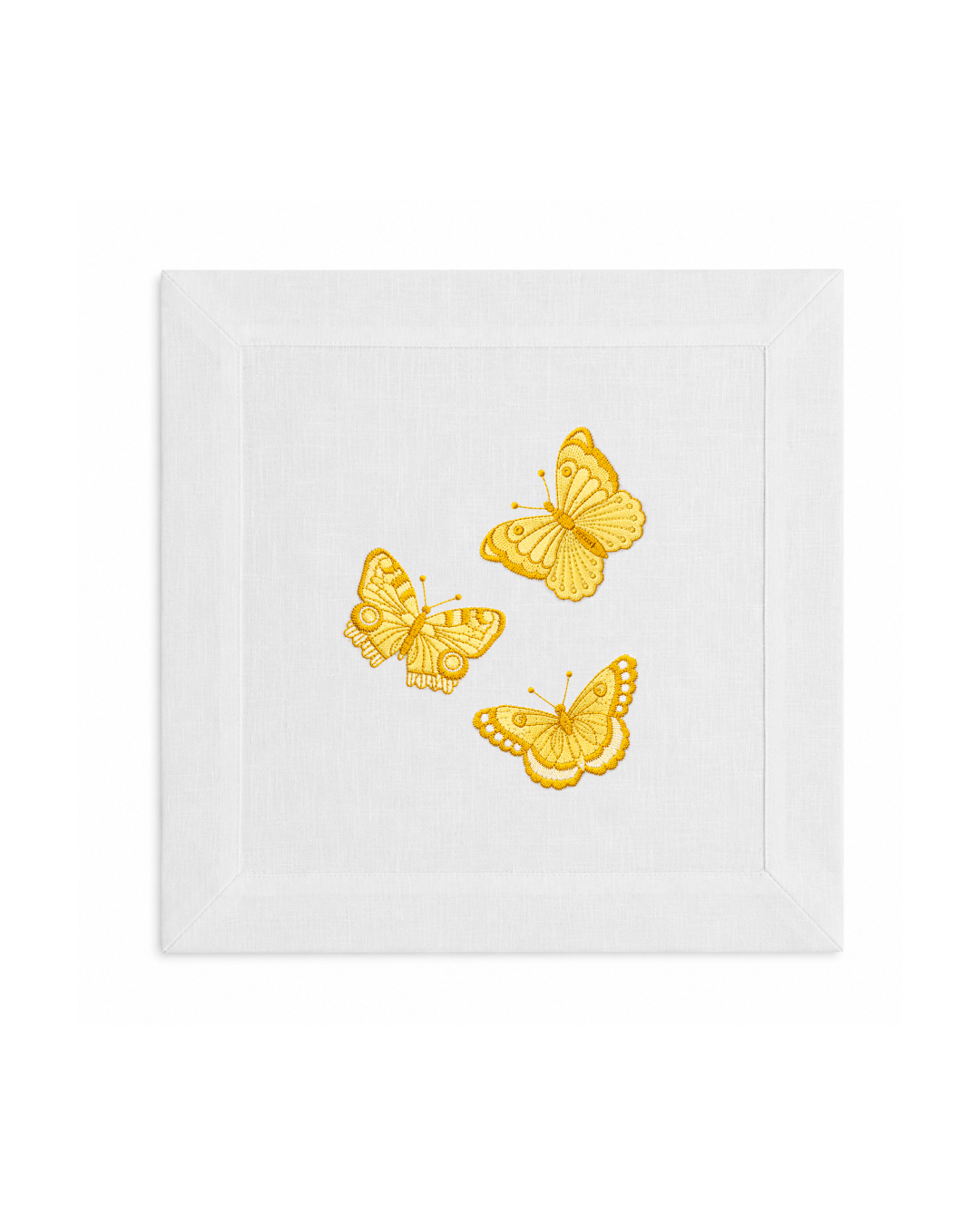 Bordado de Mariposas Amarillas