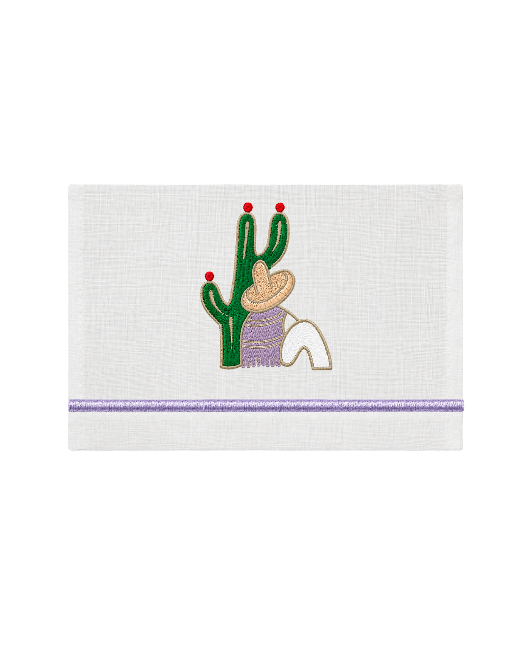 Bordado de Campesino con nopal l Lila