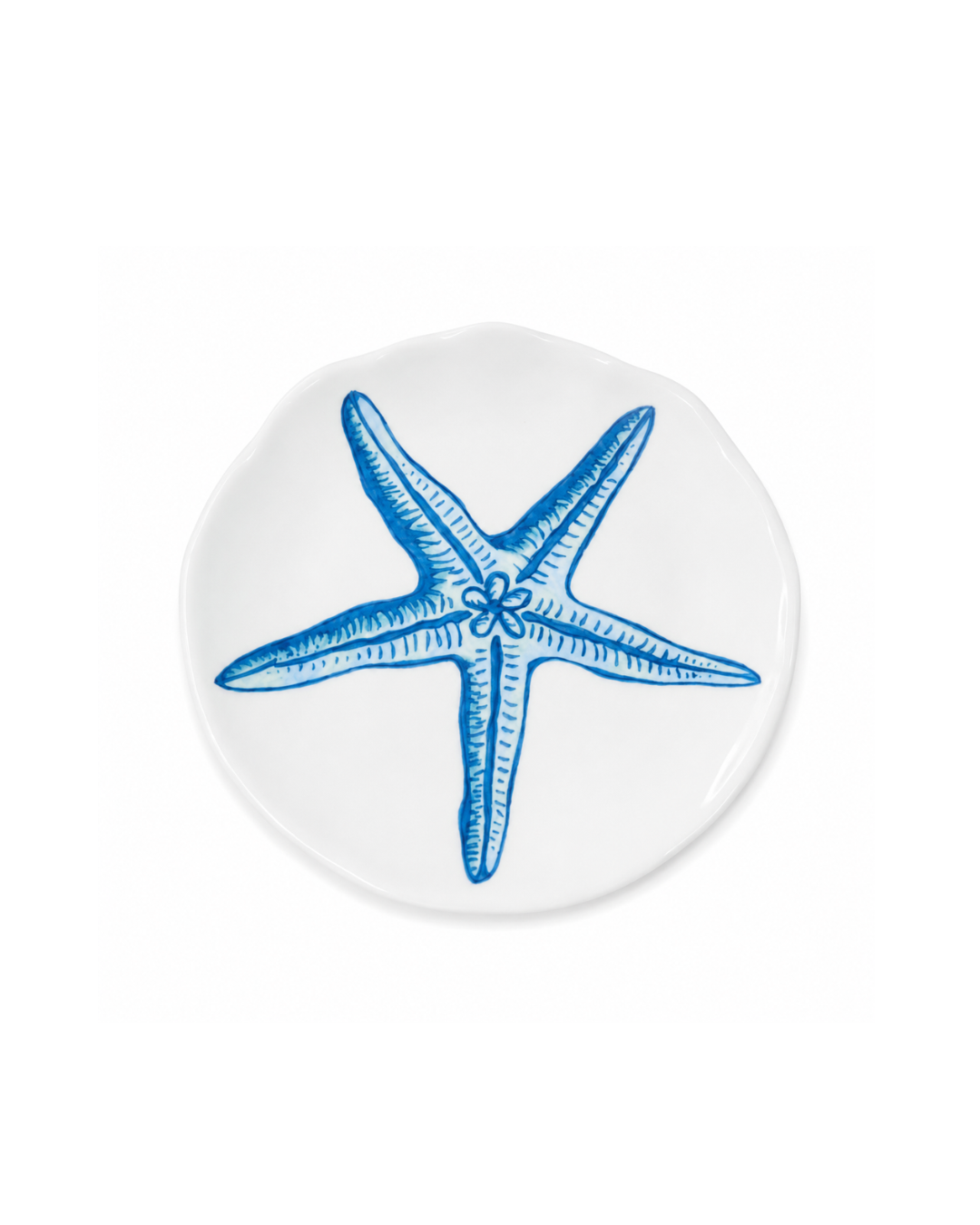Juego de 4 platos de cerámica l Estrella de Mar