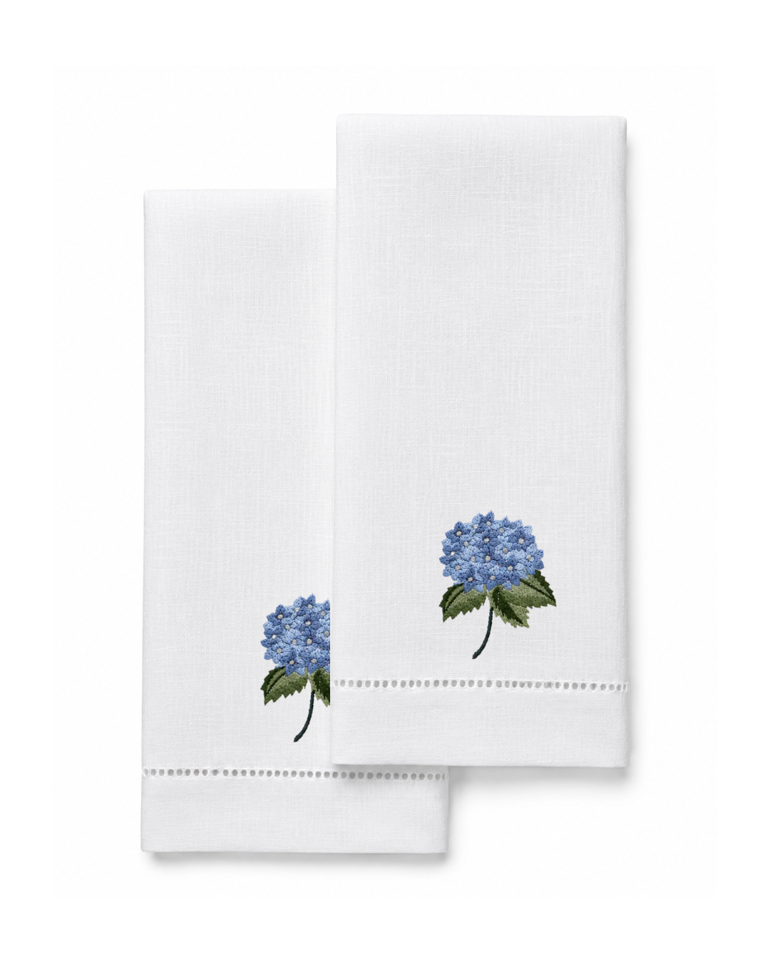 Bordado de Hortensia Azul Rey