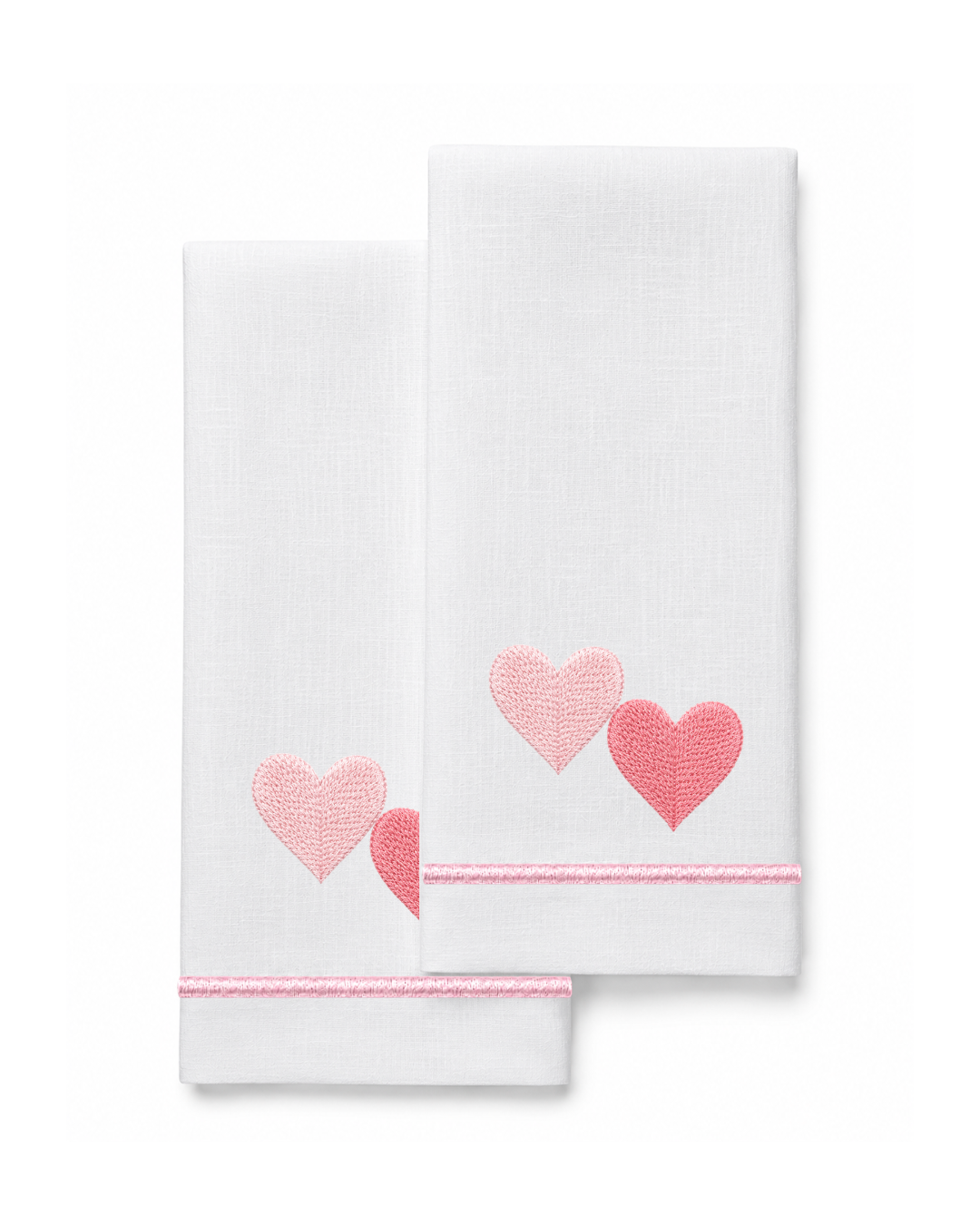 Bordado de Corazones l Rosa Claro