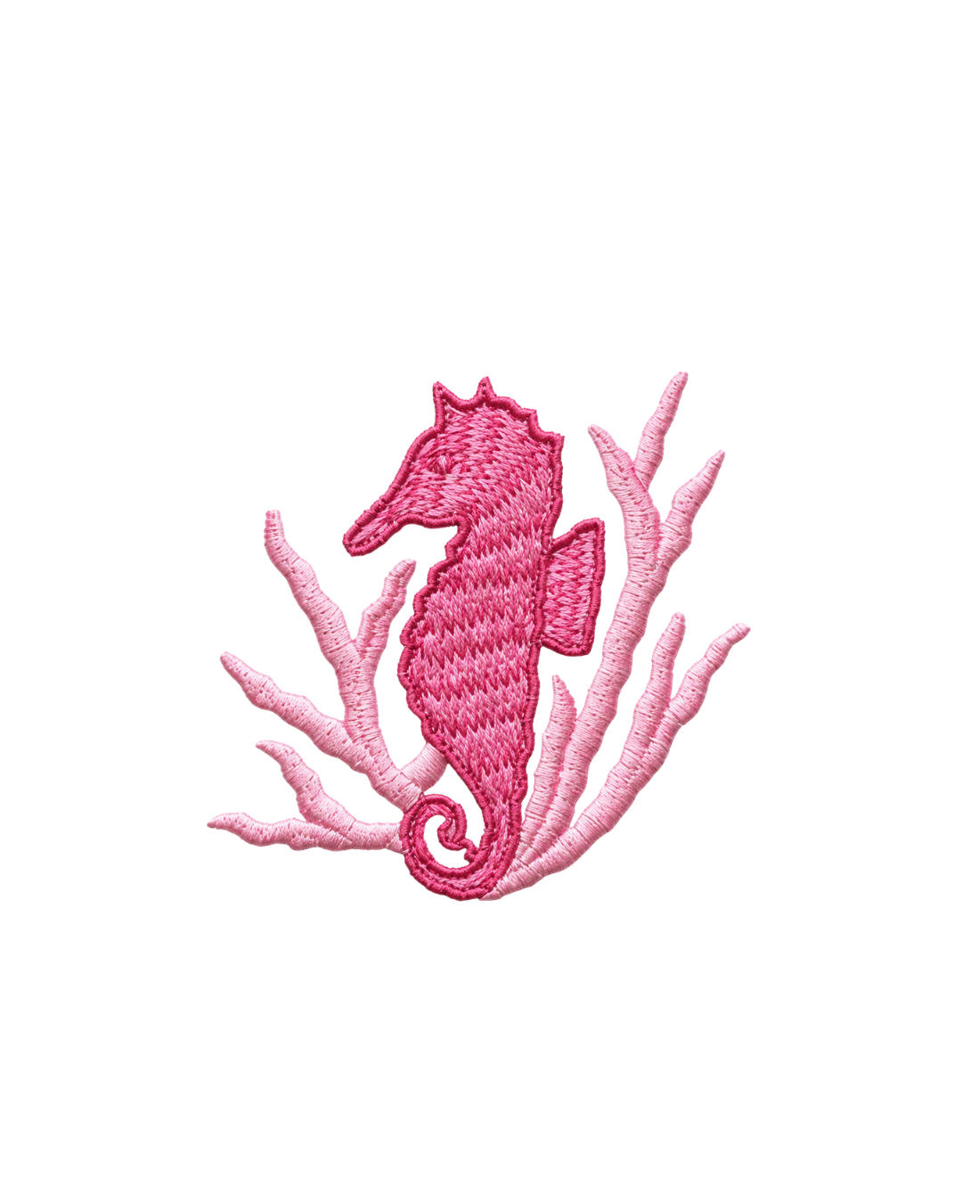 Bordado de Caballito de Mar l Rosa mexicano