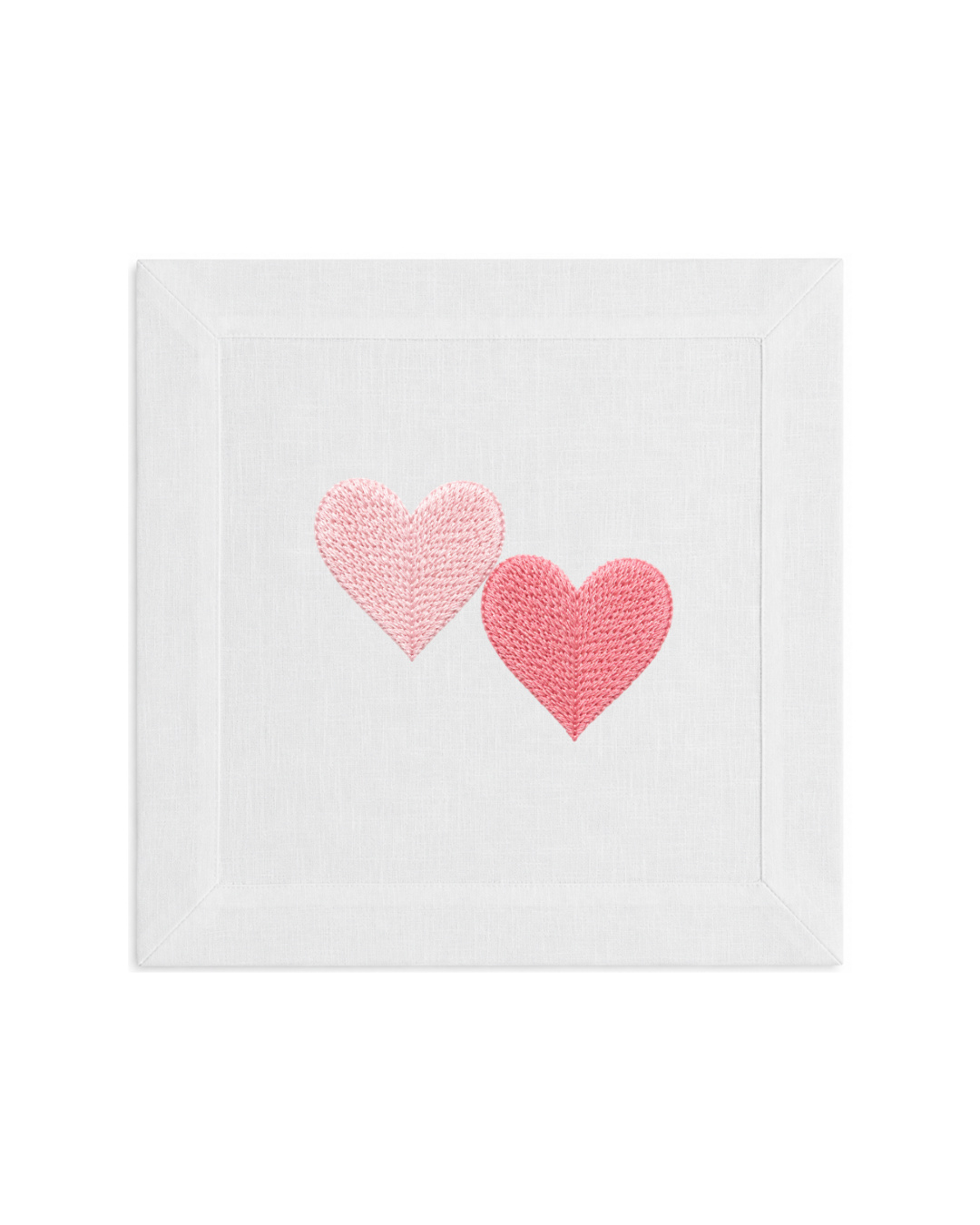 Bordado de Corazones l Rosa Claro