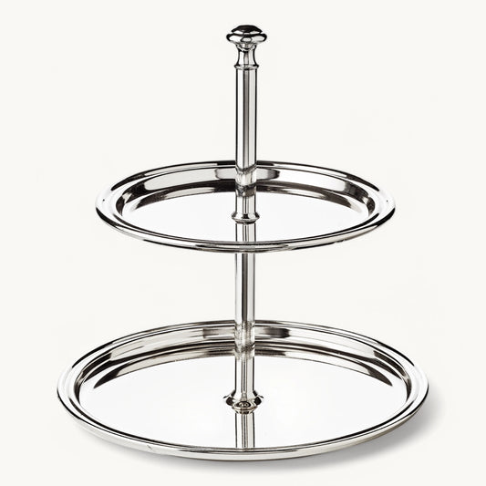 Plato dos niveles Plateado