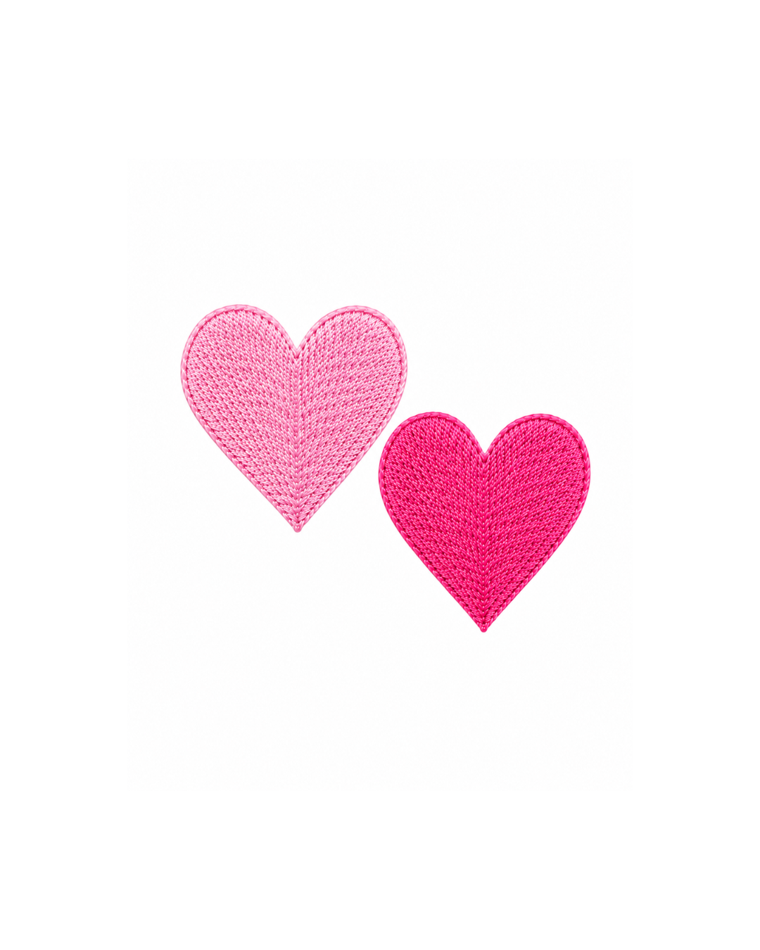 Bordado de Corazones l Rosa Mexicano