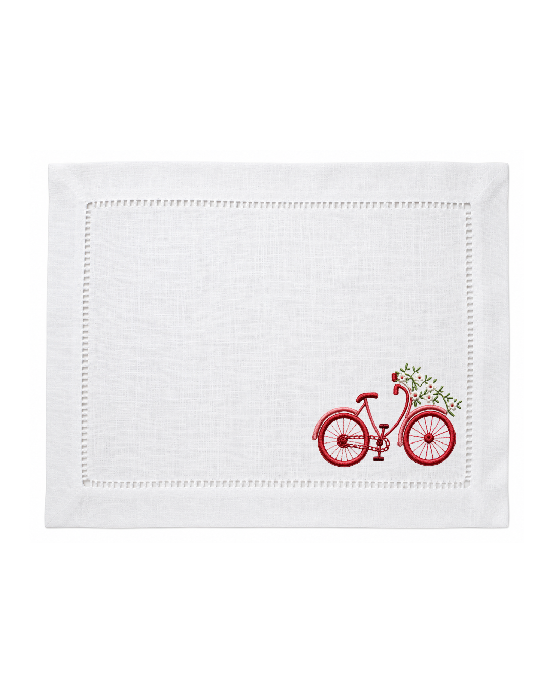 Bicycle Embroidery l Red
