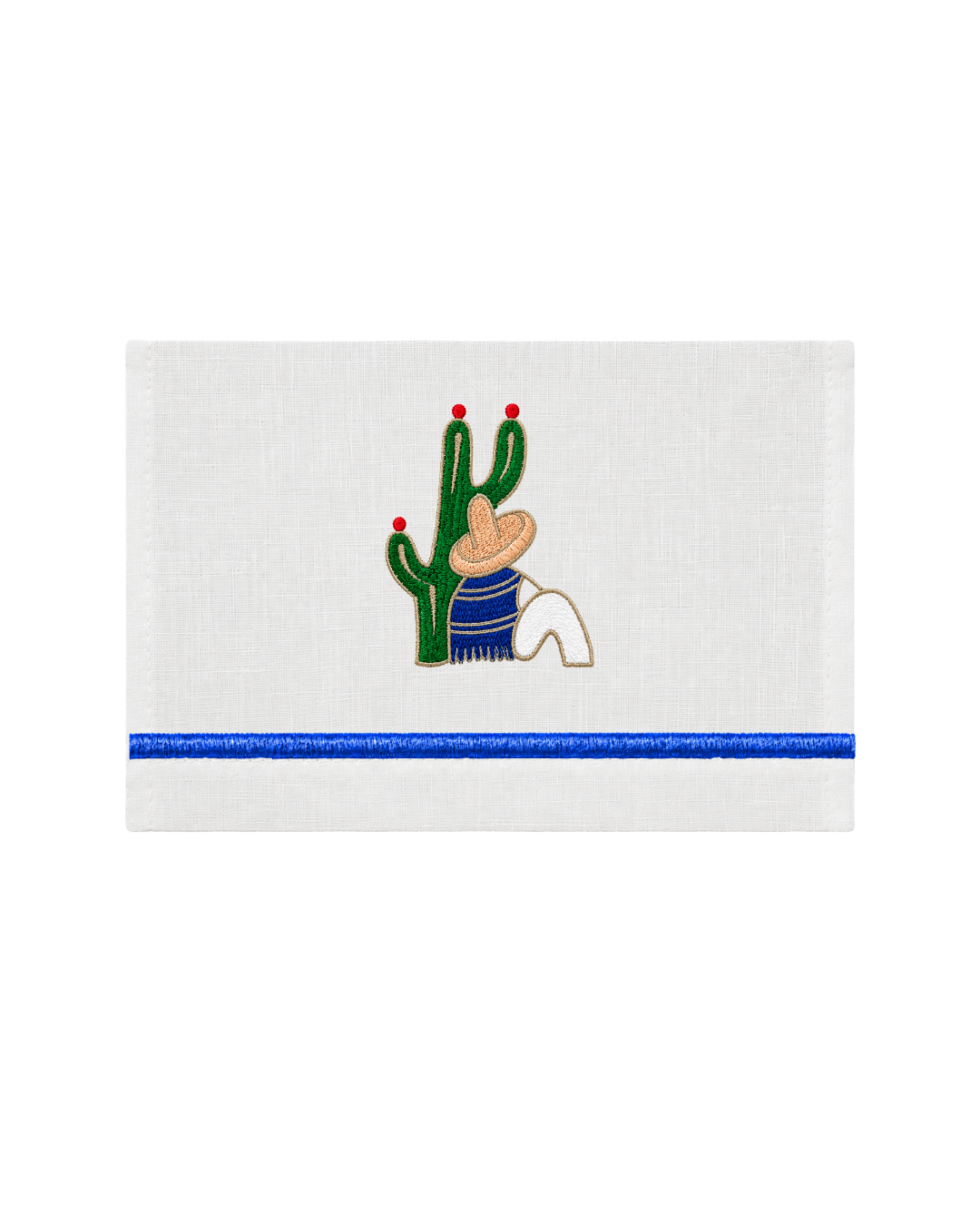 Bordado de Campesino con nopal l Azul