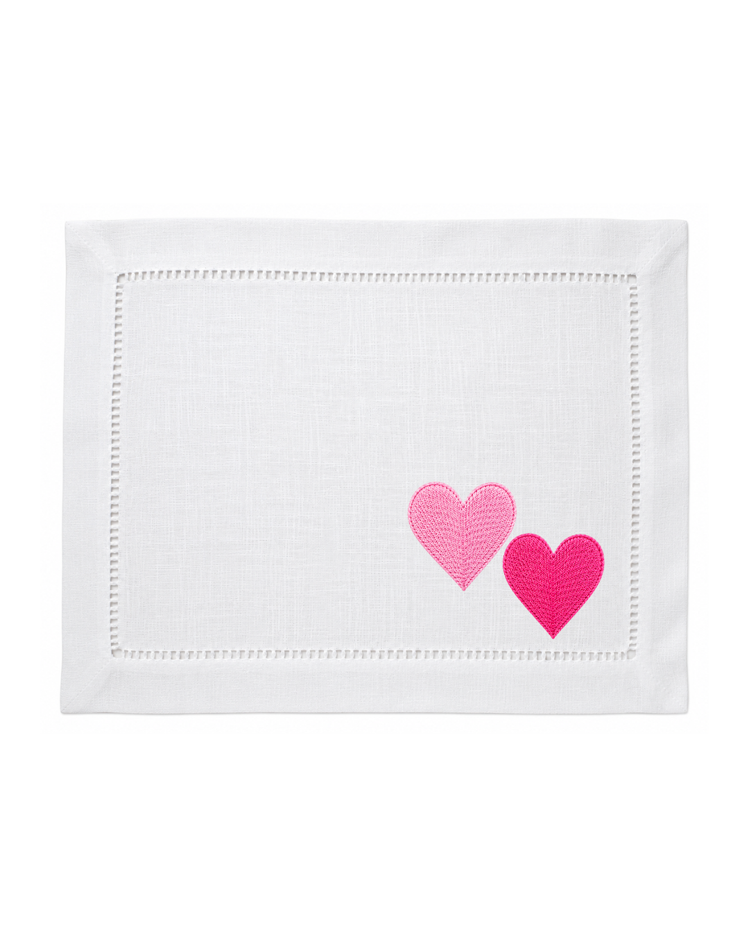 Bordado de Corazones l Rosa Mexicano
