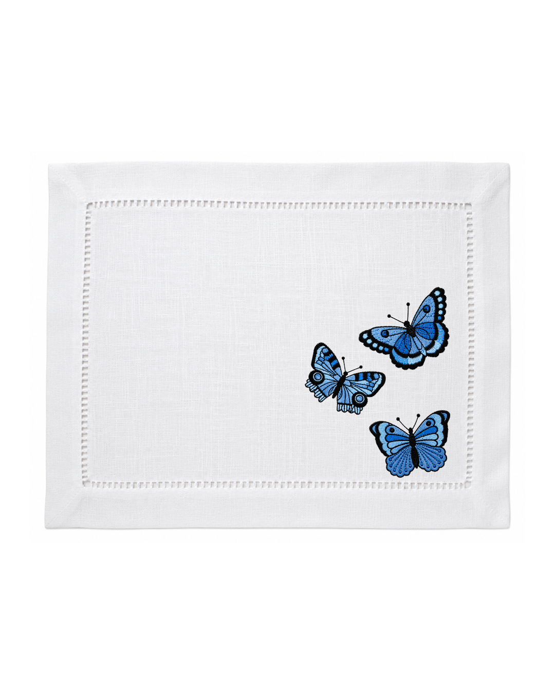 Bordado de Mariposas Azul