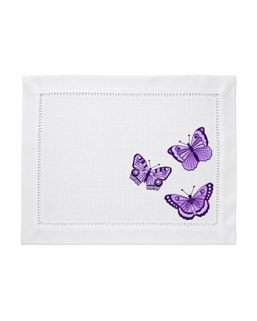 Bordado de Mariposas Moradas