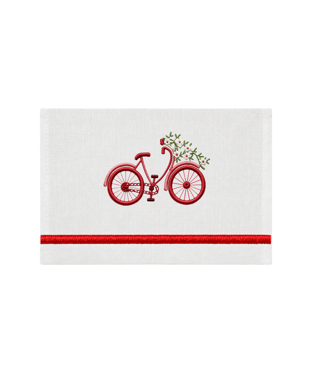 Bicycle Embroidery l Red