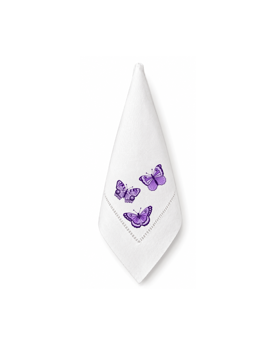 Bordado de Mariposas Moradas