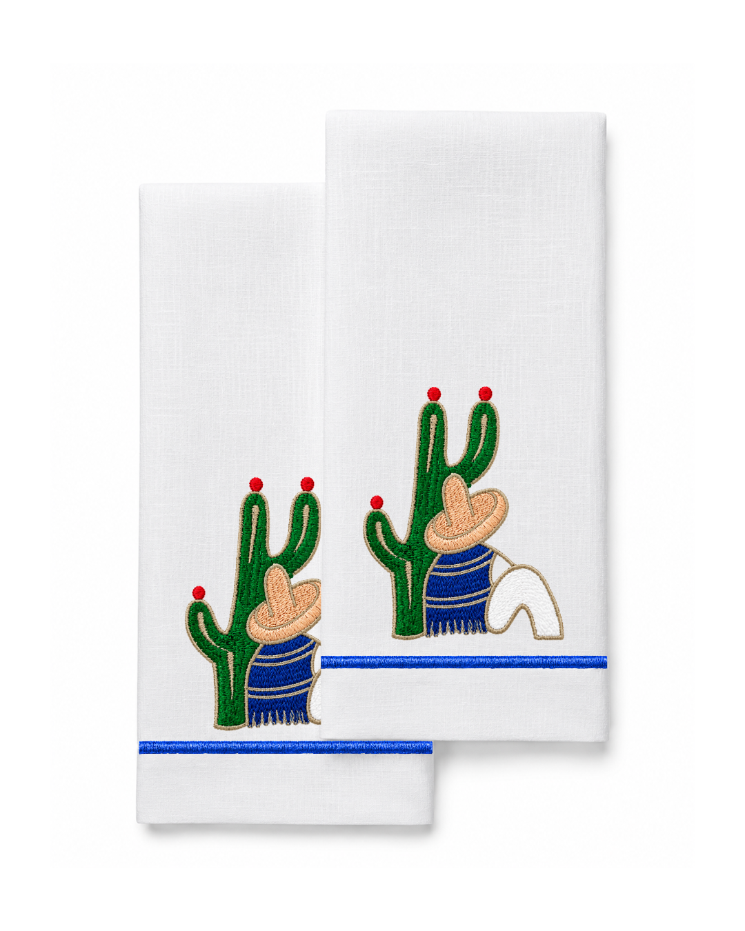 Bordado de Campesino con nopal l Azul