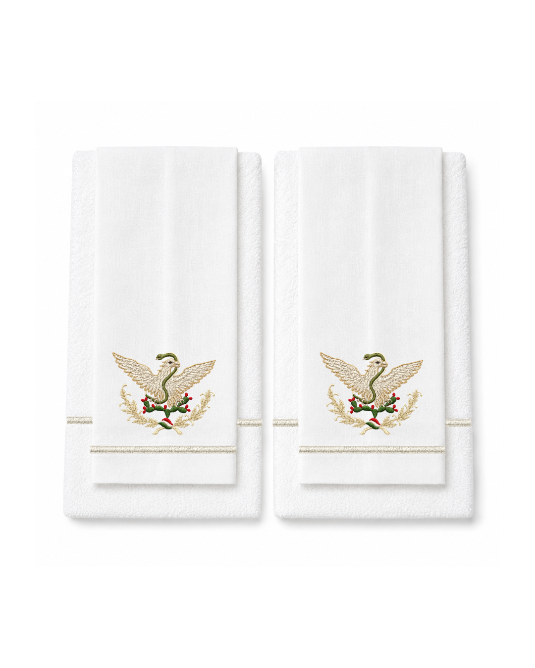 Bordado de Águila Imperial Mexicana l Dorada y verde
