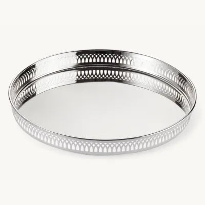 Charola Redonda con decoración en la orilla